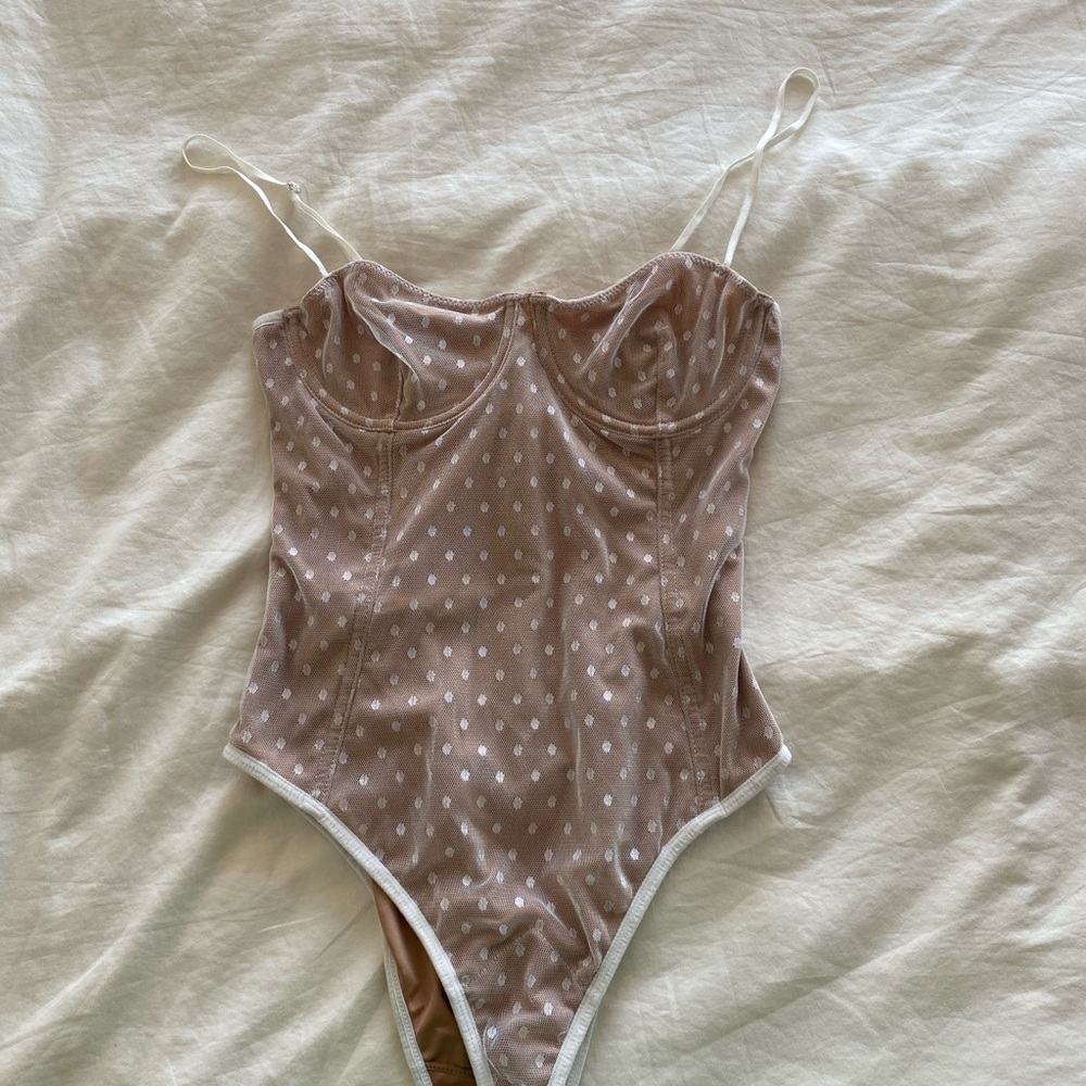Polka Dot Bodysuit with Spaghetti Straps